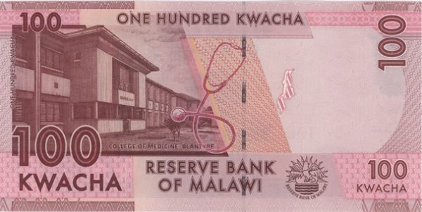 Malawi 100 Kwacha 2020 Neuf – Image 2