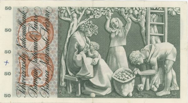 50 Francs 1961 (Cueillette des Pommes) – Image 2