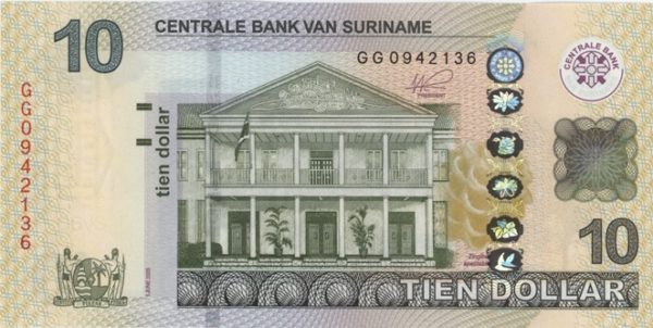 Suriname 10 Dollars 2020 Neuf