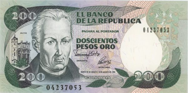 Colombia 200 Pesos 1992 Neuf