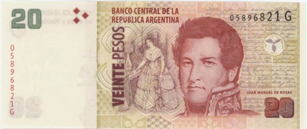 Argentina 20 Pesos ND (2003-18) Neuf