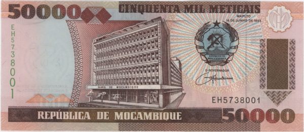 Mozambique 50000 Meticais 1993 Neuf