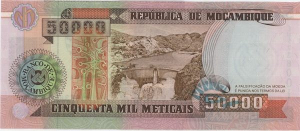 Mozambique 50000 Meticais 1993 Neuf – Image 2