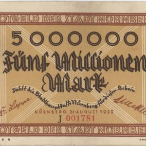 Germany Nürnberg 5000000 Mark 1923