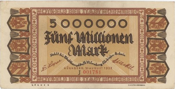 Germany Nürnberg 5000000 Mark 1923