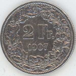 2 Francs 1907 (ss)