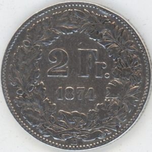 2 Francs 1874 (s-)