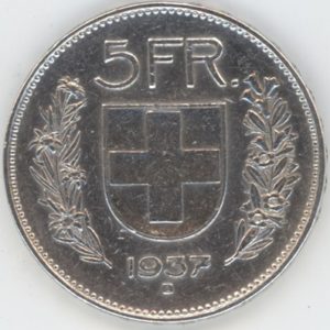 5 Francs 1937 (ss)