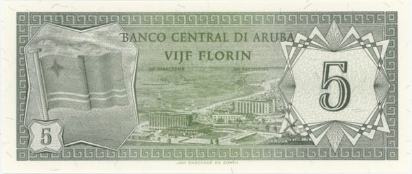 Aruba 5 Florin 1986 Neuf – Image 2