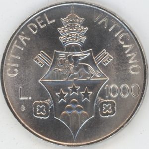 Vatican 1000 lires 1978 Jean Paul I (unz) en argent
