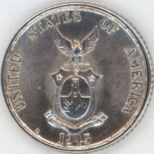 Philippines 20 Centavos 1945 administration américaine (unz) en argent