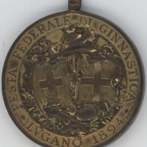 Médaille Lugano Festa Federale Di Ginnastica 1894 (ss)