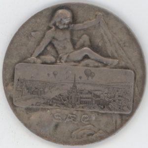 Médaille Zürich 1909 Gordon Bennett (ss+) en argent
