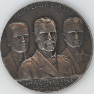 Médaille Première Guerre mondiale 1914-1918 par F. Eue/Ball. À la mort de l'amiral Graf von Spee (ss) en argent