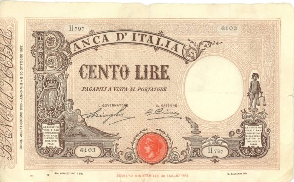 Italie 100 Lire 1930