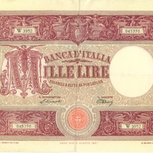 Italie 1000 Lire 1948 "Grande M"