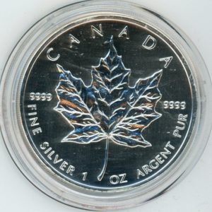 Canada Maple Leaf 5 Dollars 2003 1 OZ Fine Silver 9999 (unz)
