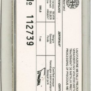 Lingot 1 OZ Fine Silver 999 Argor
