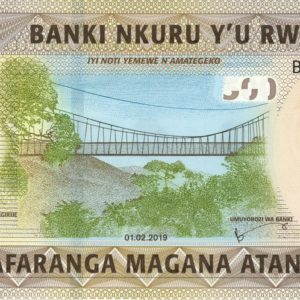 Rwanda 500 Francs 2019 Neuf