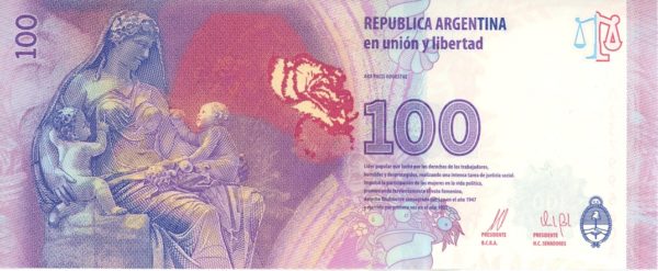 Argentina 100 Pesos ND (2013-17) Neuf – Image 2