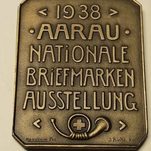 Médaille 1938 Aarau National Briefmarken Ausstellung (vz-unz)