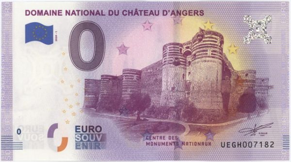 0 Euro Souvenir France Domaine National Du Château D'Angers 2020-1 Neuf