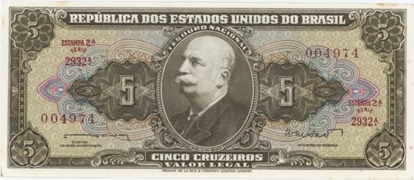 Brésil 5 Cruzeiros ND (1953-59) Neuf
