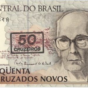 Brésil 50 Cruzeiros sur 50 Cruzados Novos ND (1990) Neuf