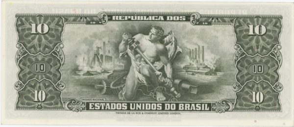 Brésil 1 Centavos sur 10 Cruzeiros ND (1966-67) Neuf – Image 2