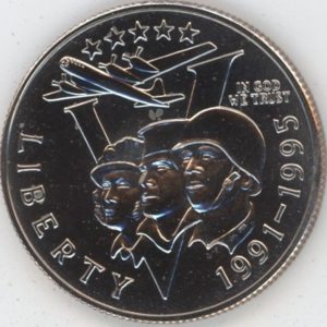 USA Half Dollar 1995 ND (1993) World War II 50th Anniversary (unz)