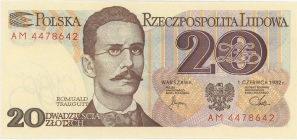 Pologne 20 Zlotych 1982 Neuf