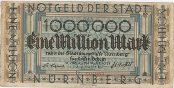 Germany Nürnberg 1000000 Mark 1923 – Image 2