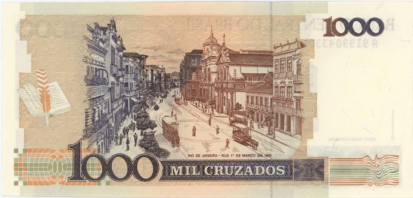 Brésil 1000 Cruzados ND (1987-88) Neuf – Image 2