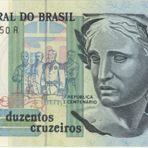 Brésil 200 Cruzeiros ND 1989 Neuf
