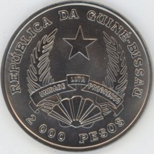 Guinée-Bissau 2000 Pesos 1991 "Jeux olympiques Barcelone 1992" (unz)