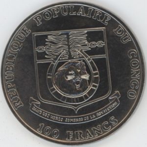 Congo République 100 Francs CFA 1991 Jeux olympiques Barcelone 1992 (unz)
