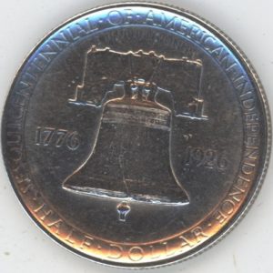 USA Half Dollar 1926 Cent cinquantenaire de l'Indépendance américaine (ss+) en argent