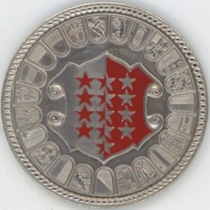 Médaille Valais 175 Ans Canton du Valais 1815-1990 (unz) en argent