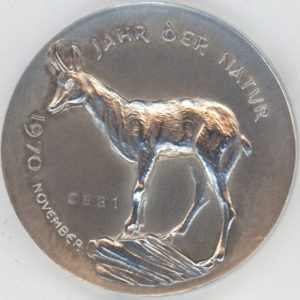 Médaille Année de la Nature 1970 "Novembre" (unz) en argent