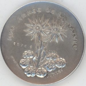 Médaille Année de la Nature 1970 "Juillet" (unz) en argent