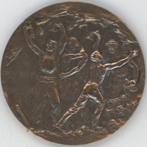 Médaille Aux Collaborateurs et Ouvriers du tunnel du Lötschberg 1911 (vz-unz)