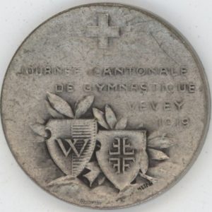 Médaille Journée Cantonale de Gymnastique Vevey 1919 (ss+)