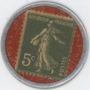 France Timbre Monnaie Société Générale Capital 500 Millions 5 centimes vert (vz)
