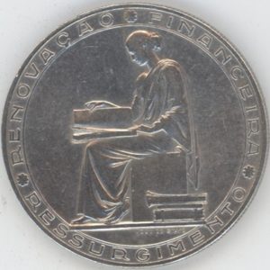 Portugal 20 Escudos 1953 Réforme financière (ss+) en argent