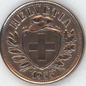 2 Centimes 1933 (vz)