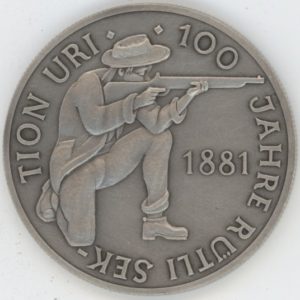 Médaille de Tir 100 Jahre Rütlisektion Uri 1981 (vz-unz) en argent