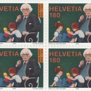 Timbres Bloc de quatre 1996 Centième anniversaire de Jean Piaget Neuf