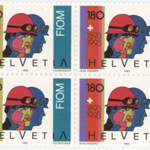 Timbres Bloc de quatre 1993 Cent. Féd. int. Travailleurs de la Métallurgie Neuf