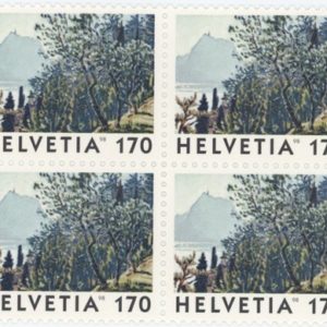 Timbres Bloc de quatre 1998 Paysage Suisse Parc des olives Neuf