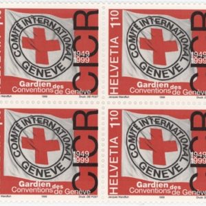 Timbres Bloc de quatre 1999 Timbres spéciaux Convention de Genève Neuf